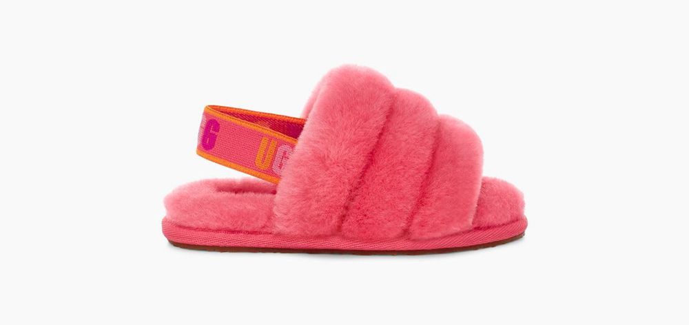 Ugg Slippers Canada - Ugg Kids' Fluff Yeah Toddler Strawberry Red